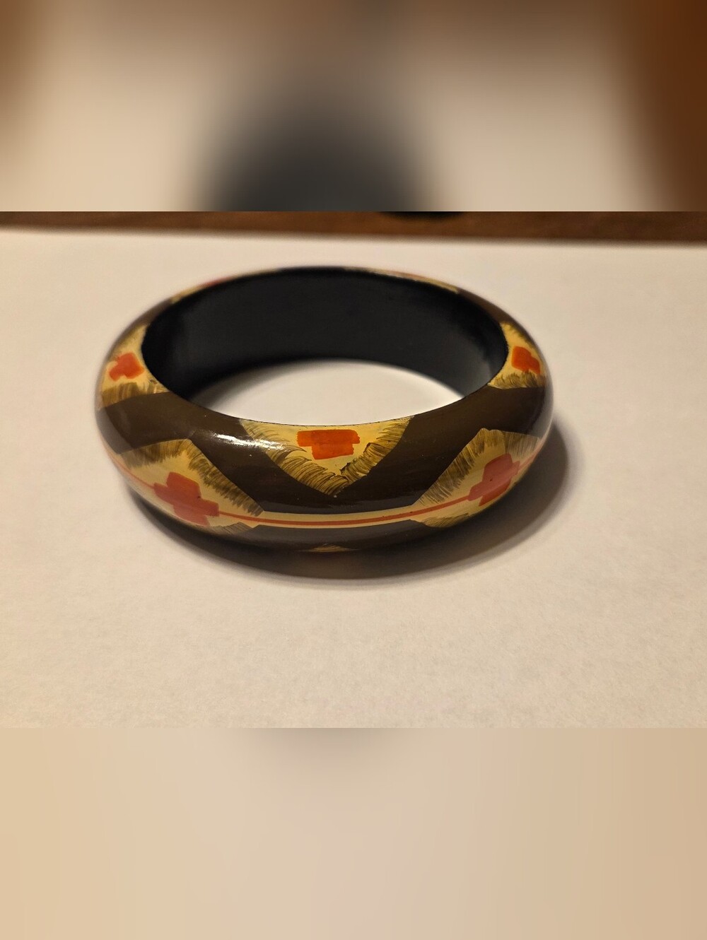 Vintage Brown Painted Bangle